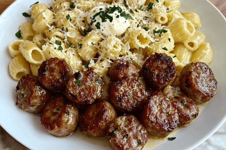 Garlic Butter Sausage Pasta Delight