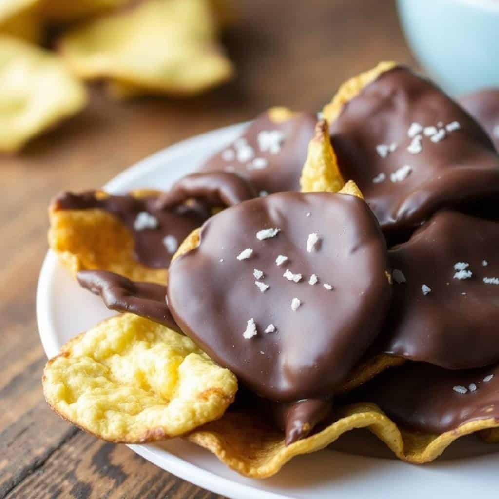 chocolate covered potato chips