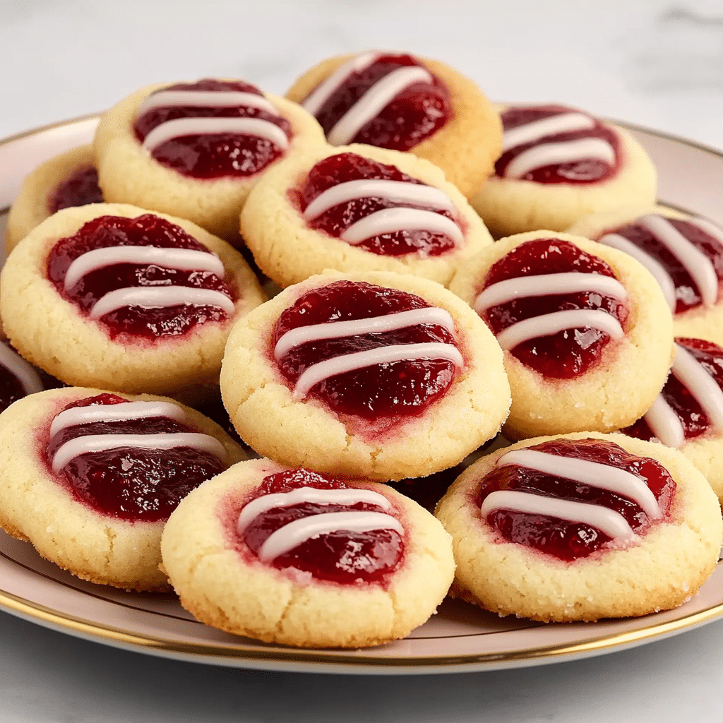 Raspberry Thumbprint Cookies