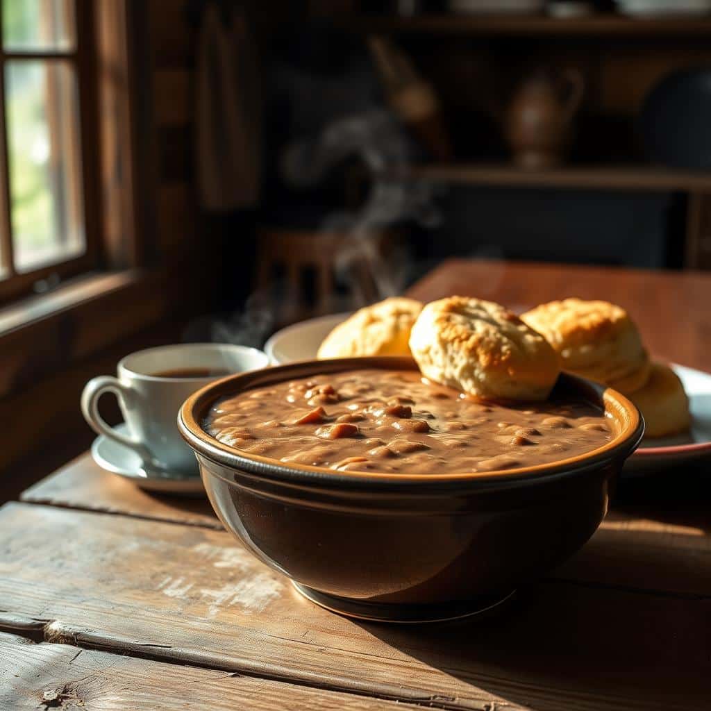 chocolate gravy originate in Arkansas