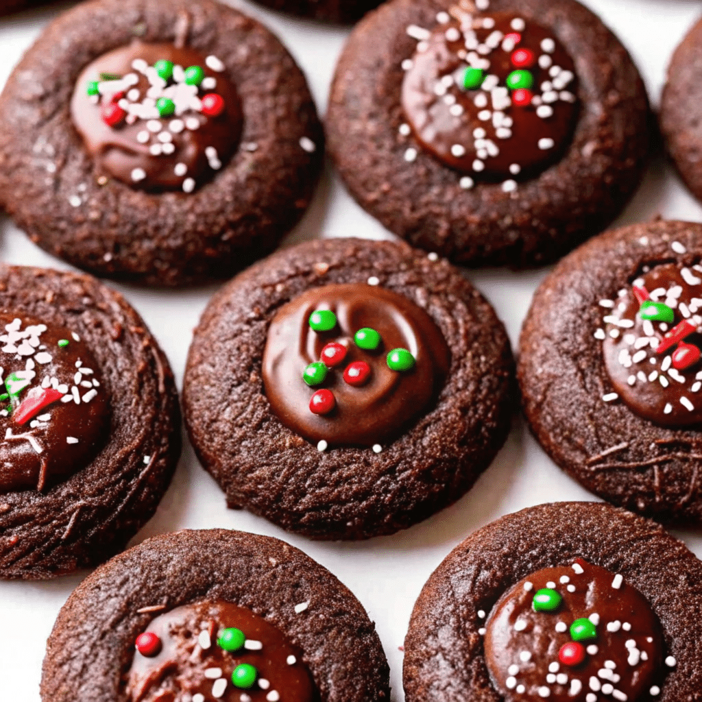 Vegan Chocolate Thumbprint Cookies