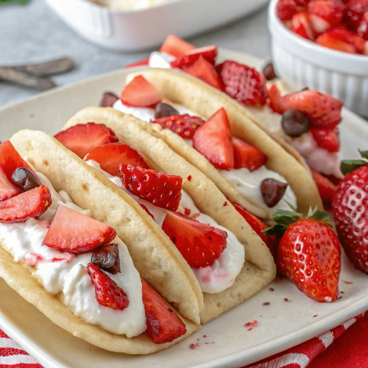 Pancake Tacos with Strawberry Cheesecake – Delicious and Creative Breakfast Treat