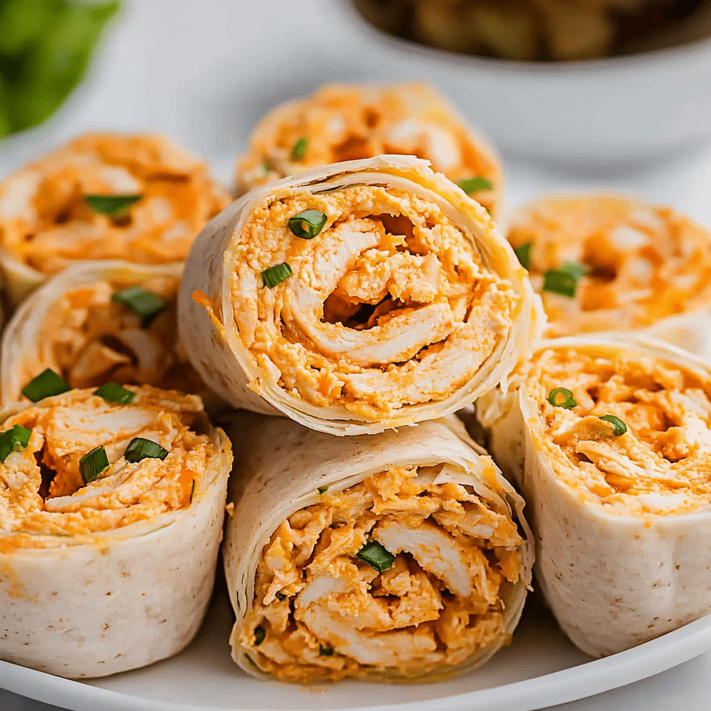 Buffalo Chicken Pinwheels – Spicy, Cheesy, and Irresistible!