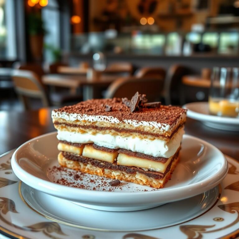 Tiramisu dessert with premium ingredients and luxurious layers